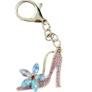 Source Unknown Pink and Gold High Heel Key Holder